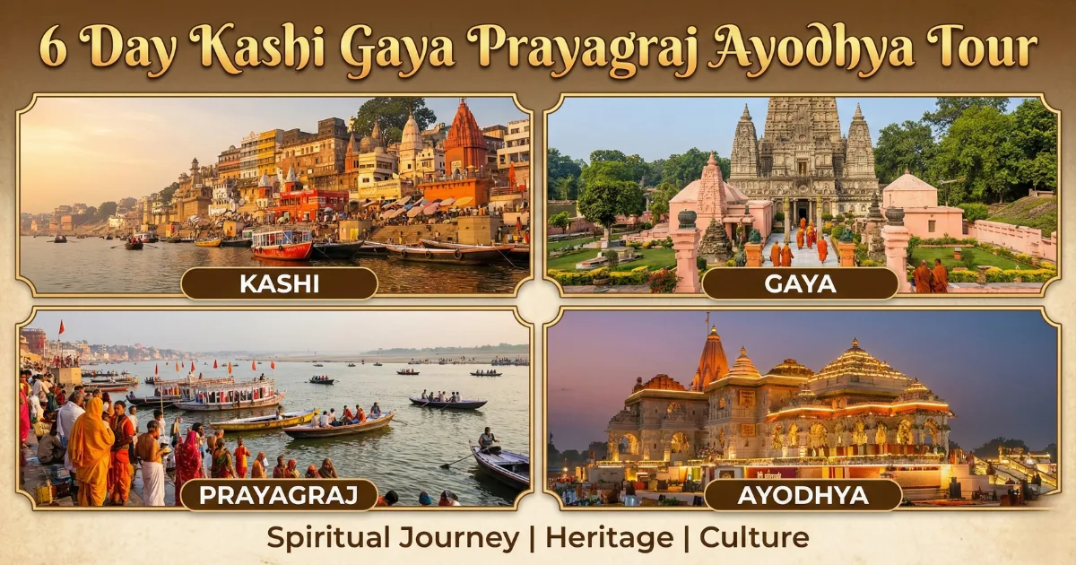 6 Day Kashi Gaya Prayagraj Ayodhya Tour