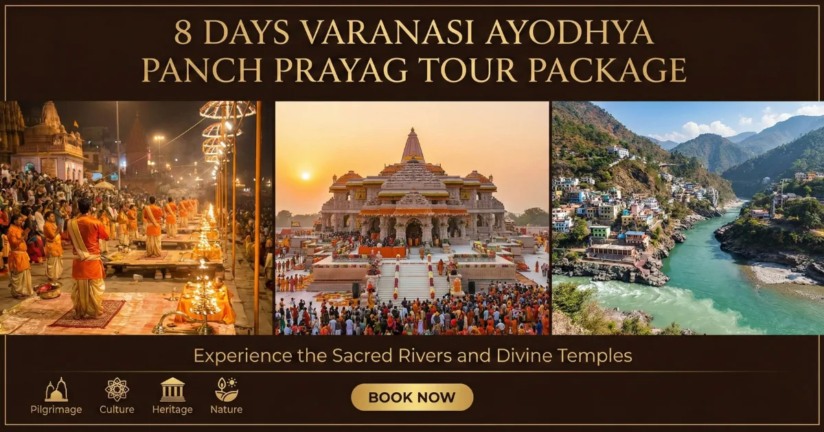 8 Days Varanasi Ayodhya Panch Prayag Tour