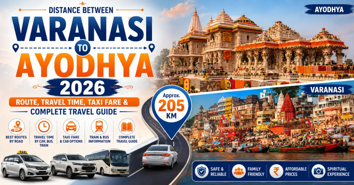 Distance Between Varanasi to Ayodhya