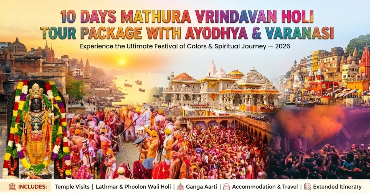 10 Days Mathura Vrindavan Holi Tour Package with Ayodhya & Varanasi